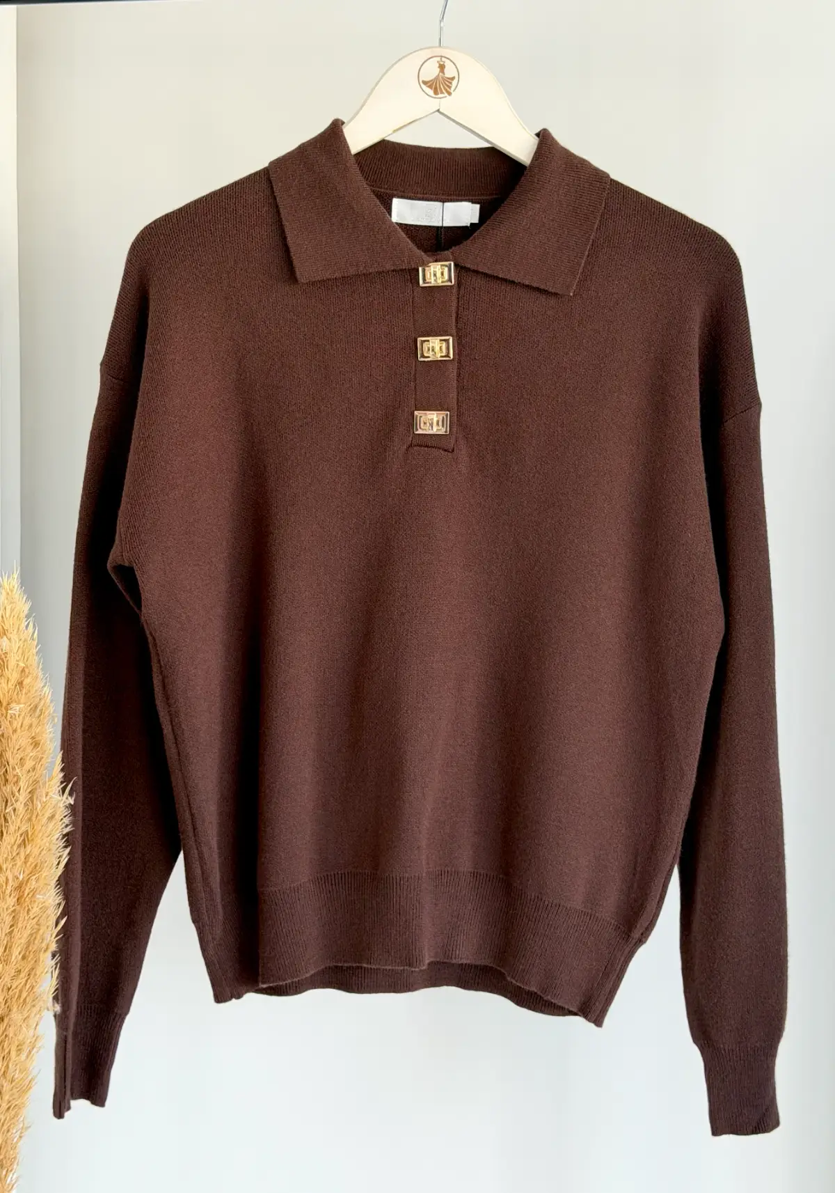 PULL POLO EN MAILLE LÉANA