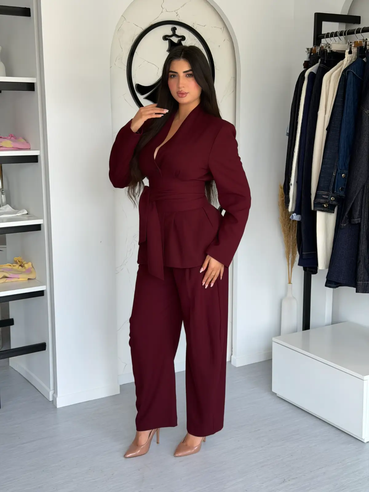 ENSEMBLE BORDEAUX ADRIANA