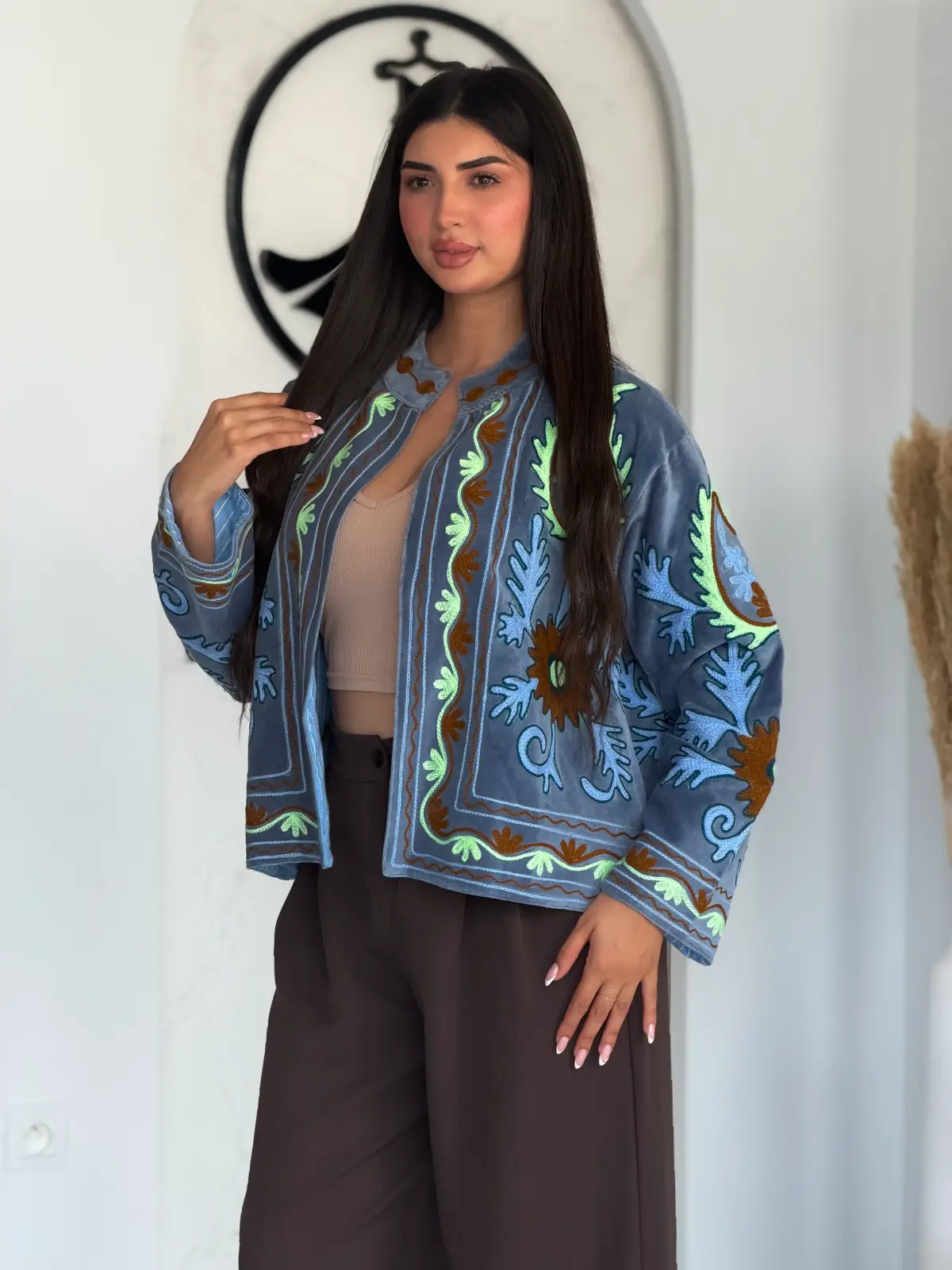 VESTE BRODÉE FLORALIA