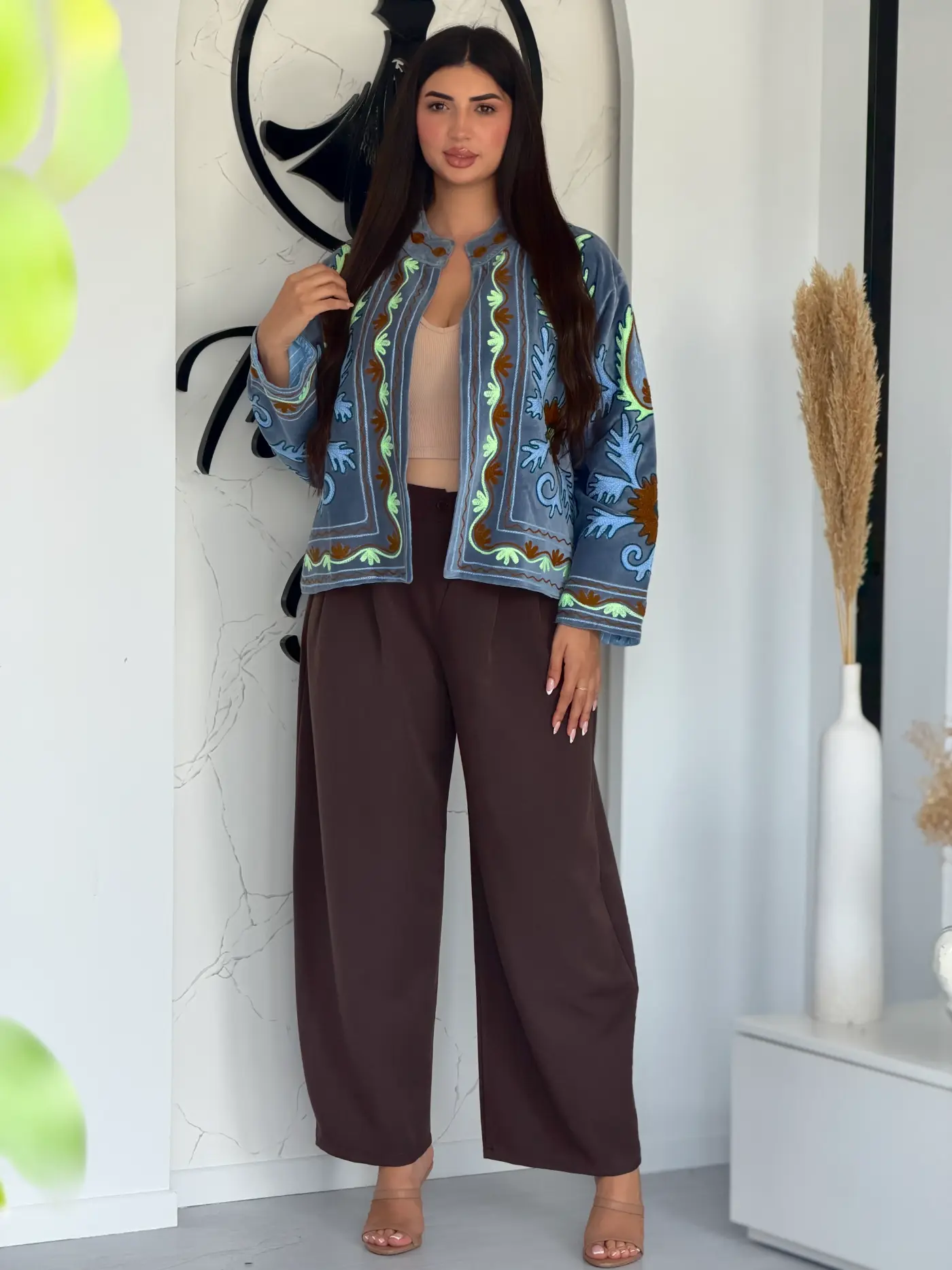VESTE BRODÉE FLORALIA