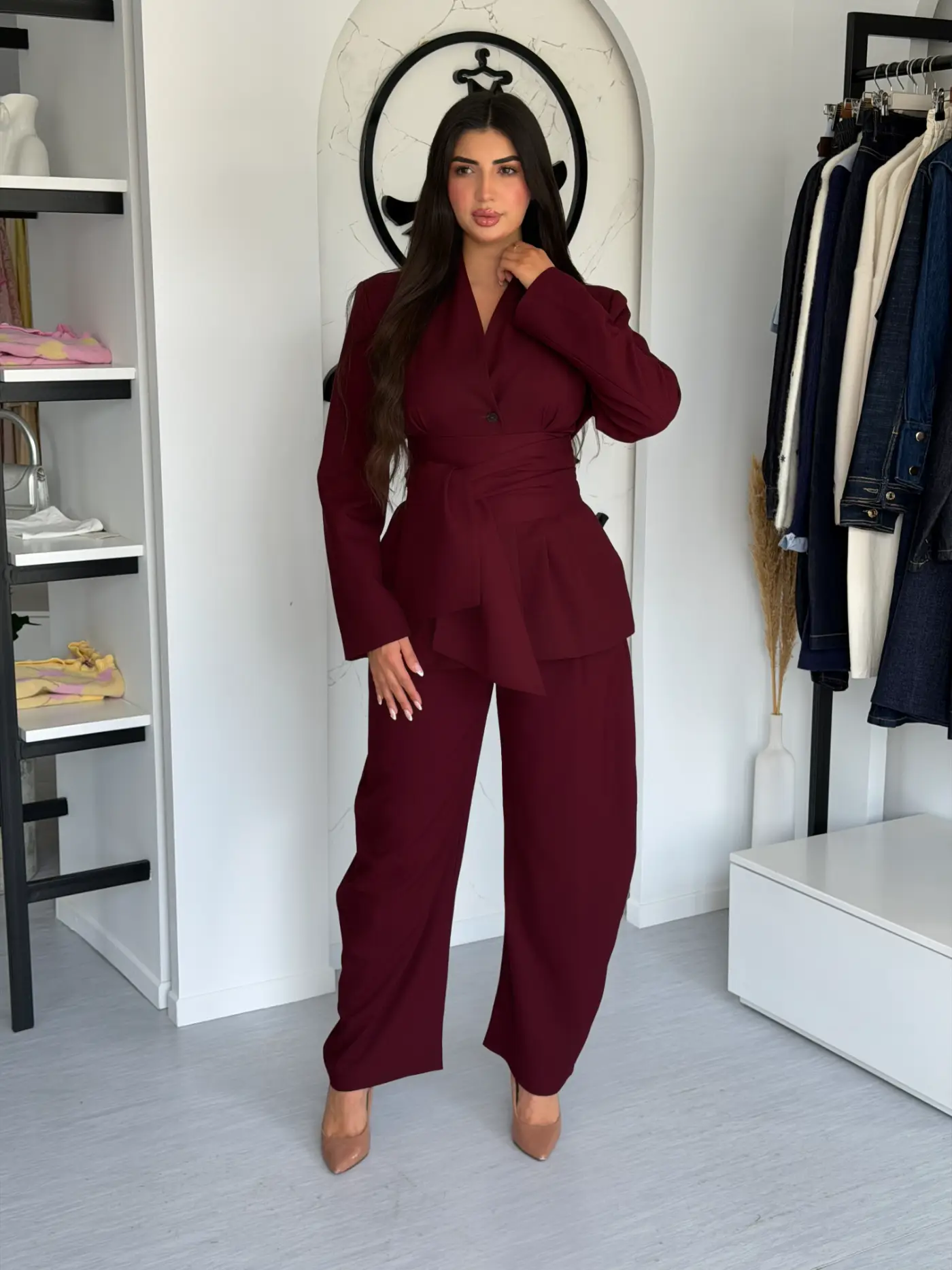 ENSEMBLE BORDEAUX ADRIANA